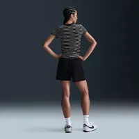 Nike Sportswear Chill Knit жіноча Slim Striped футболка колір чорний