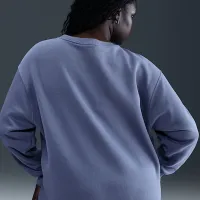 Nike Sportswear Phoenix Fleece жіноча оверсайз Crew-Neck світшот (великі розміри) блакитний