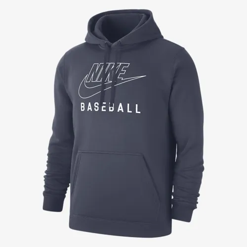 Nike Swoosh Club Fleece чоловічі Baseball Pullover Толстовка з капюшоном блакитний