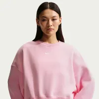 Nike Sportswear Phoenix Fleece женская Over-оверсайз Crew-Neck свитшот Pink