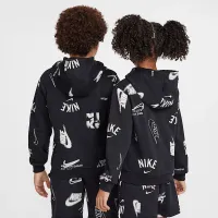 Nike Sportswear Club Big дитячі French Terry Толстовка з капюшоном колір чорний