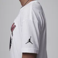 Nike Jordan Hoop Style Big дитячі Graphic футболка колір білий