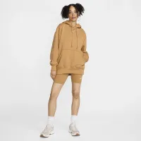 Nike Sportswear Phoenix Fleece женская оверсайз Pullover Толстовка с капюшоном цвет коричневый