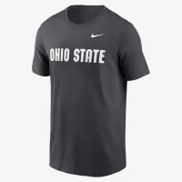 Ohio State Buckeyes Primetime Wordmark мужские Nike College футболка цвет серый