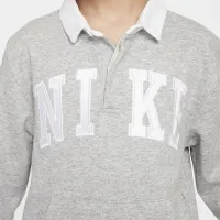 Nike Sportswear Club Little детские French Terry Long Sleeve Polo цвет серый