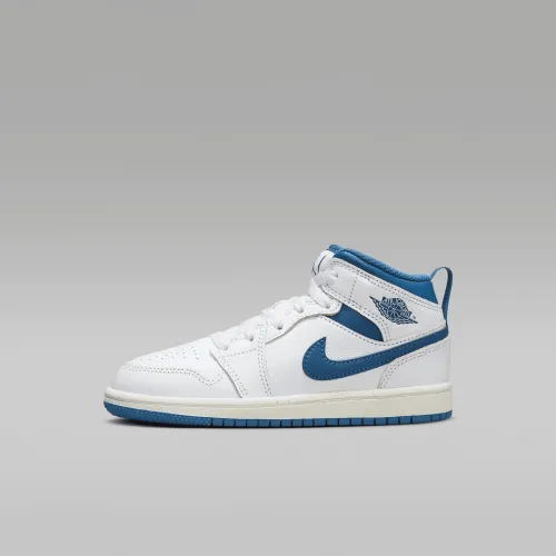 Nike Jordan 1 Mid SE Little дитячі Кросівки колір білий