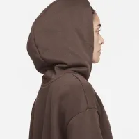 Nike Sportswear Club Fleece женская оверсайз Cropped Толстовка с капюшоном цвет коричневый