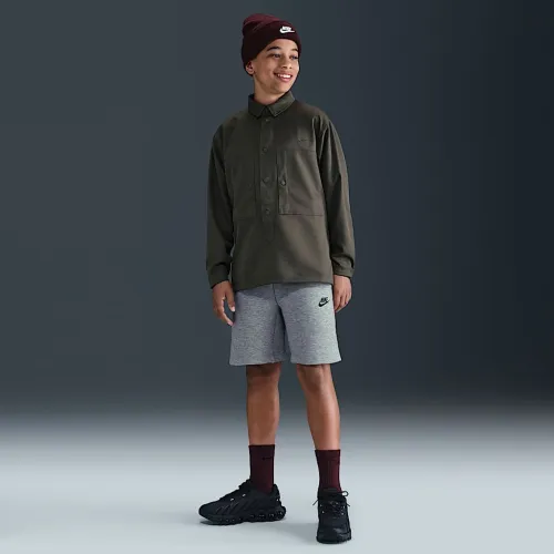 Nike Sportswear Tech Fleece Big детские (для мальчиков) шорты цвет серый