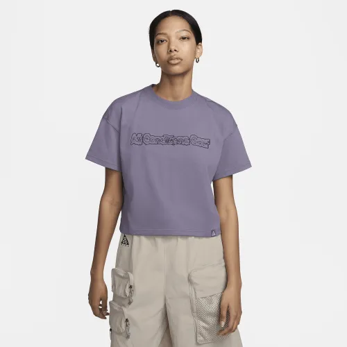Nike ACG жіноча Dri-FIT ADV Short-Sleeve футболка колір фіолетовий