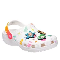 Шлёпанцы Crocs Classic Clog Rainbow High 208117-90H - Белые
