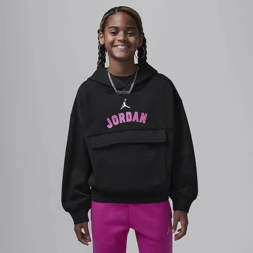 Nike Jordan Y2K Big детские Pullover Толстовка с капюшоном цвет черный