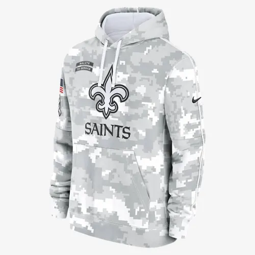 New Orleans Saints Salute to Service Primary Edge Club чоловічі Nike NFL Pullover Толстовка з капюшоном колір білий