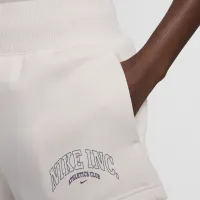 Nike Sportswear Phoenix Fleece жіноча З високою талією шорти колір сірий