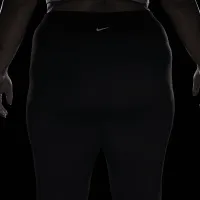 Nike One женская С высокой Талией 7/8 лосины с карманами(большие размеры) цвет черный