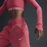 Nike Sportswear Phoenix Fleece женская С высокой Талией Wide-Leg Sweatpants Pink