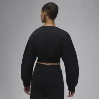 Nike Jordan Flight Fleece женская Cropped свитшот цвет черный