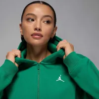 Nike Jordan Brooklyn Fleece жіноча Full-Zip Толстовка з капюшоном колір зелений