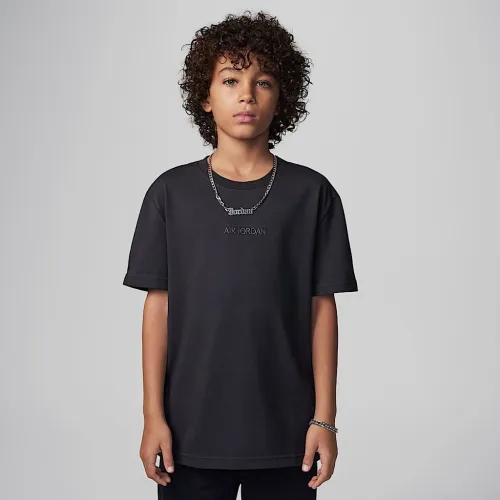 Nike Air Jordan Big детские Embroideцвет красный футболка цвет черный