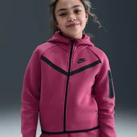 Nike Sportswear Tech Fleece Girls' Full-Zip Толстовка с капюшоном цвет фиолетовый