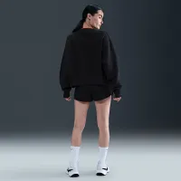 NikeCourt Heritage Phoenix Fleece женская Over-оверсайз Crew-Neck свитшот цвет черный