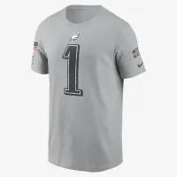 Jalen Hurts Philadelphia Eagles Salute to Service чоловічі Nike NFL футболка колір сірий