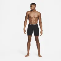 Nike Dri-FIT Ultra Stretch Micro чоловічі Long Boxer Brief (3 пари) колір чорний