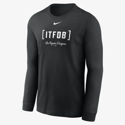 Los Angeles Dodgers Fashion чоловічі Nike MLB Long-Sleeve футболка колір чорний