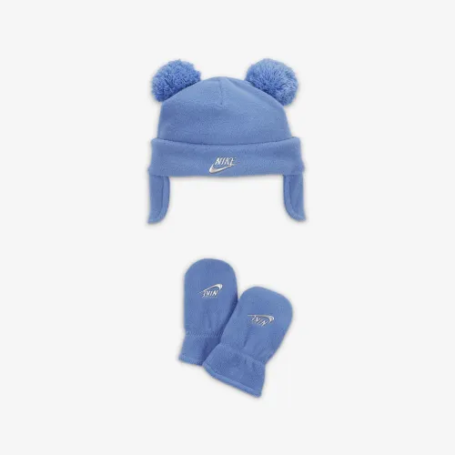 Nike Two-Pom Peak Baby Trapper Set Baby 2-Piece Hat Set блакитний