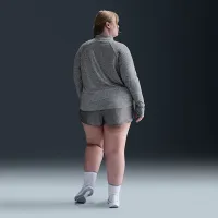 Nike Swift женская Dri-FIT UV 1/4-Zip Running Top (большие размеры) цвет серый