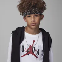 Nike Jordan Scramble Long Sleeve Tee Big Kids футболка цвет белый