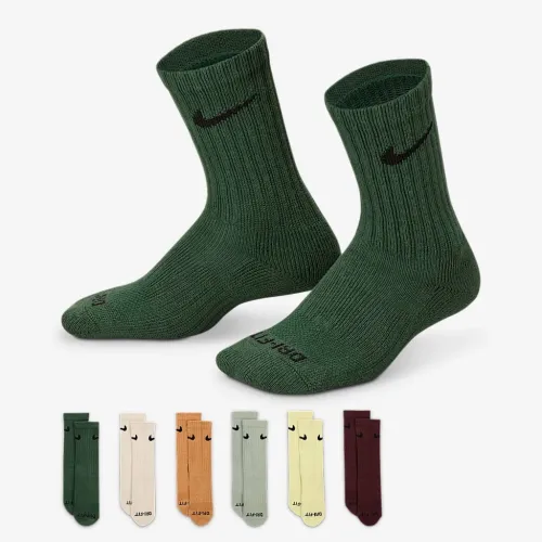Nike Dri-FIT Performance Basics Little дитячі Crew шкарпетки (6 пар) колір зелений