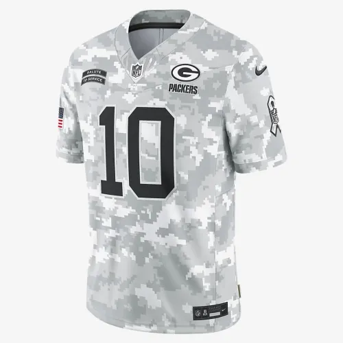 Jordan Love колір зелений Bay Packers Salute to Service чоловічі Nike Dri-FIT NFL Limited Jersey колір білий