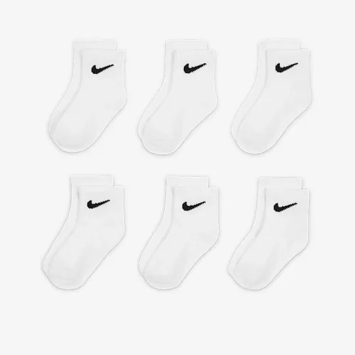 Nike Logo Ankle носки Box набор (6 пары) Baby носки цвет белый