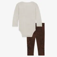 Nike Animal Print Bodysuit and лосіни комплект Baby 2-Piece комплект колір коричневий