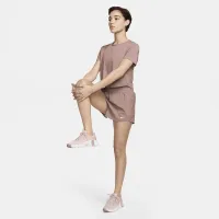 Nike One Classic жіноча Dri-FIT Short-Sleeve Cropped Top колір фіолетовий