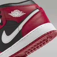Nike Air Jordan 1 Mid Big детские Кроссовки цвет черный