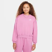 Nike Sportswear Club Fleece Girls' Boxy Crew-Neck світшот Pink