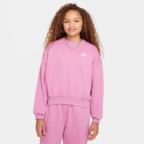 Nike Sportswear Club Fleece Girls' Boxy Crew-Neck світшот Pink