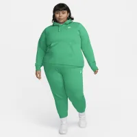 Nike Sportswear Club Fleece женская Pullover Толстовка с капюшоном (большие размеры) цвет зеленый
