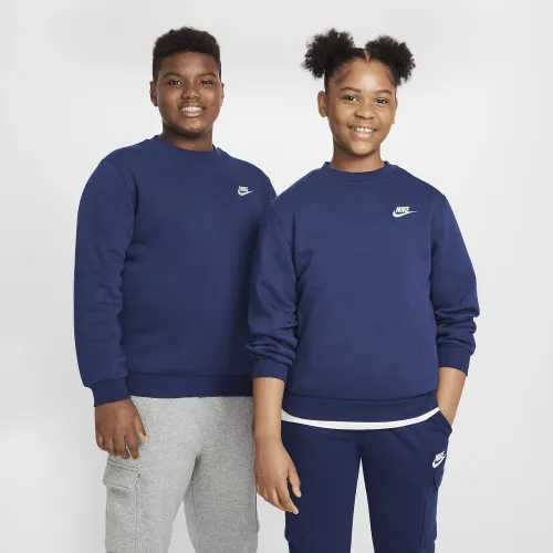 Nike Sportswear Club Fleece Big детские свитшот (Extended Size) синий