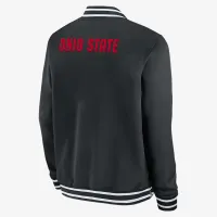 Ohio State Buckeyes Sideline мужские Nike College Full-Zip Bomber Куртка цвет черный