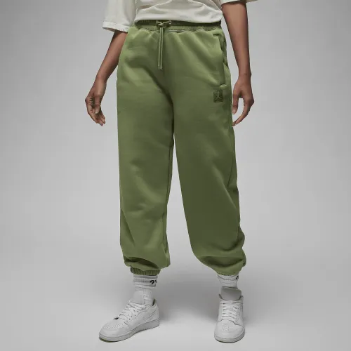 Nike Jordan Flight Fleece женская Pants цвет зеленый