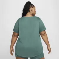 Nike Dri-FIT жіноча футболка (великі розміри) колір зелений