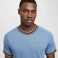 NikeCourt Heritage чоловічі Short-Sleeve Tennis Top блакитний