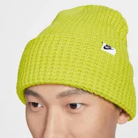 Nike Peak Waffle Knit Beanie колір зелений