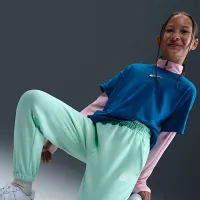 Nike Sportswear Club Fleece Big дитячі Loose Pants колір зелений