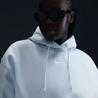 Nike Sportswear Phoenix Fleece жіноча оверсайз Pullover Толстовка з капюшоном (великі розміри) блакитний