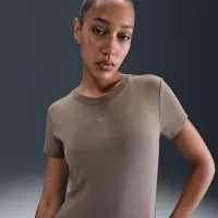 Nike Sportswear Chill Knit жіноча футболка колір коричневий