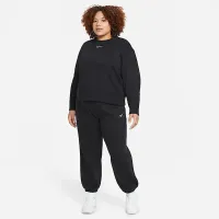 Nike Sportswear Collection Essentials женская оверсайз Fleece Crew (большие размеры) цвет черный