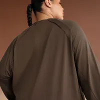 NikeSKIMS Airy жіноча оверсайз V-Neck Long-Sleeve Top колір коричневий